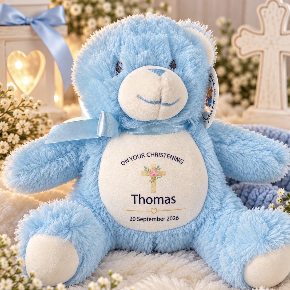 Personalised Christening Teddy Bear